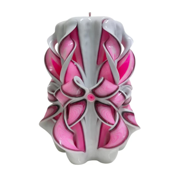 FACET Major — Lumânare decorativă sculptată PREMIUM, Quartz Rouge — detaliu 2 FACET Major — Lumânare decorativă sculptată PREMIUM, Quartz Rouge — detaliu 2