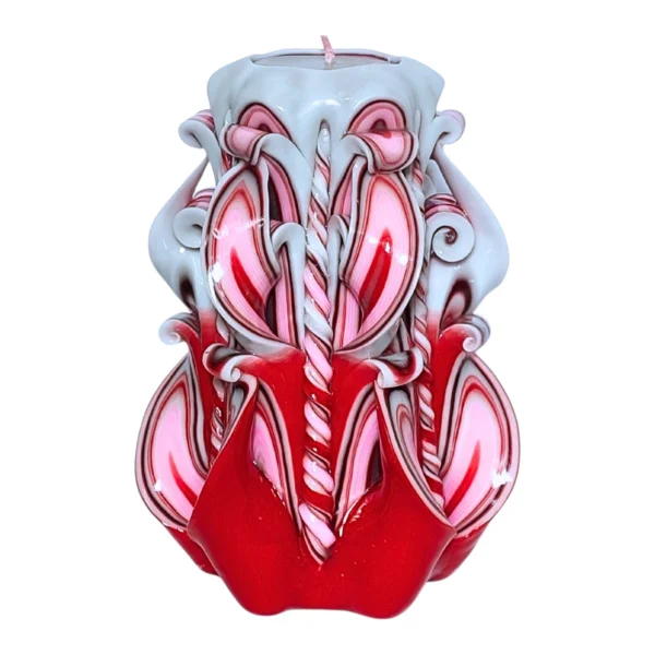 ARCADIA Major — Lumânare decorativă sculptată PREMIUM, Vermillion Luxe — detaliu 2 ARCADIA Major — Lumânare decorativă sculptată PREMIUM, Vermillion Luxe — detaliu 2